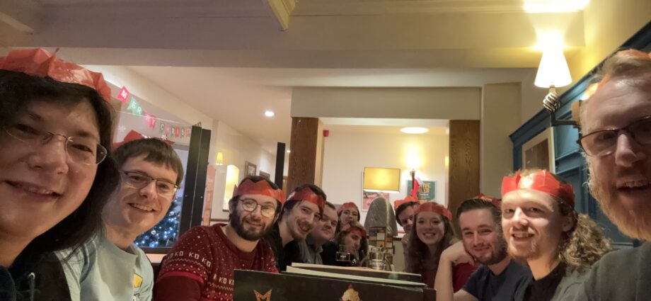 selfie taken at the christmas meal (12 people)