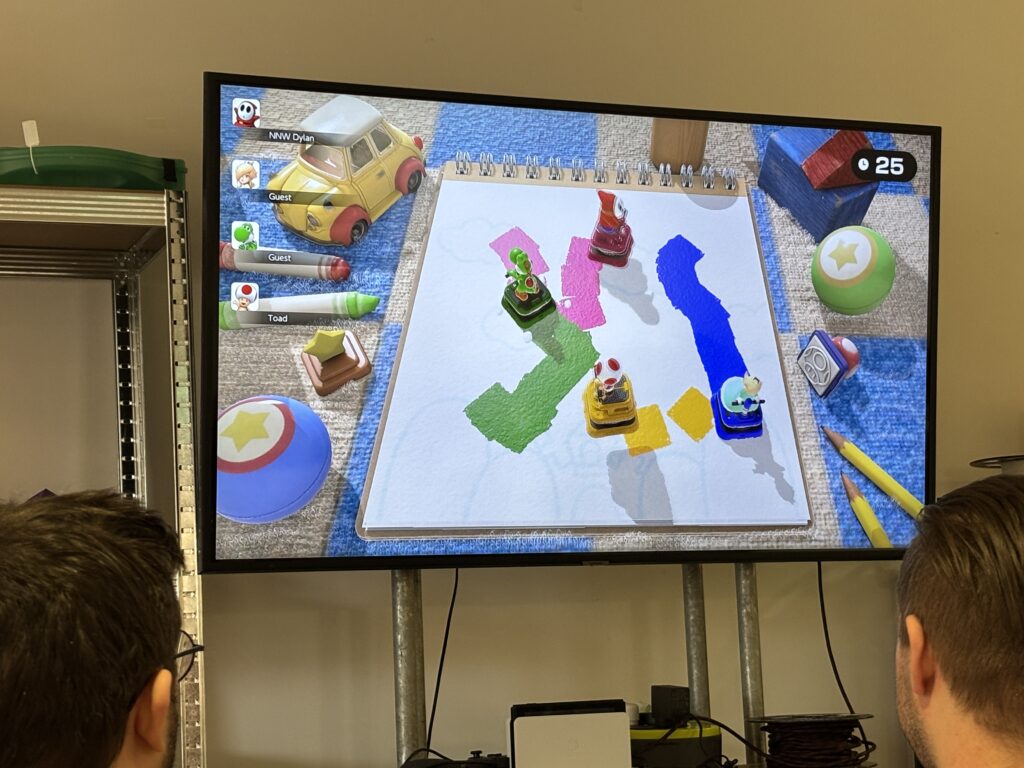 Picture of the screen featuring mini game "Stamp Out"