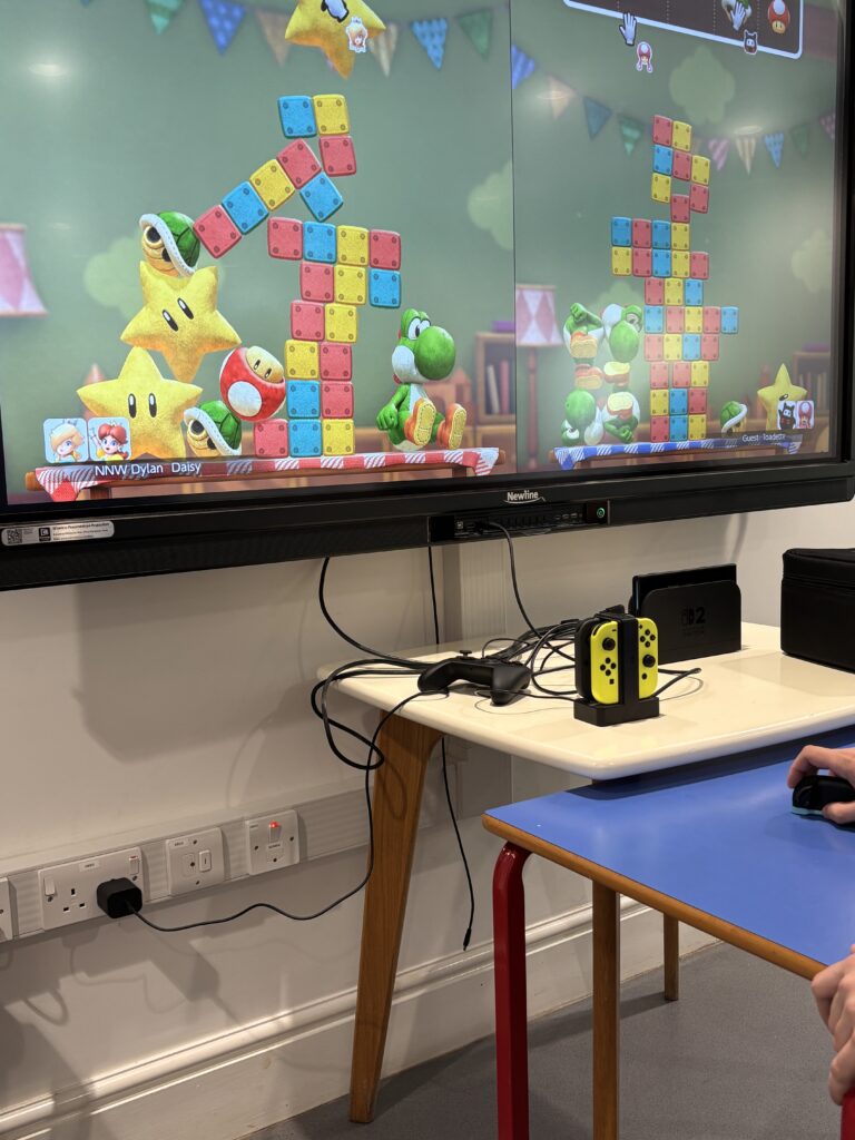 one of the tallest towers before they collapsed. Foreground shows mouse control in action.
